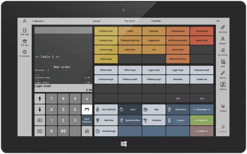 Vectron POS PC em operação